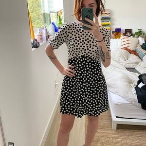 Asos polka double polka dot dress